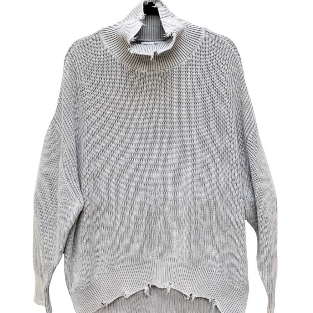 Young Fabulous & Broke Camron Grey Pullover Turtleneck Sweater Size M/L - Picture 2 of 8